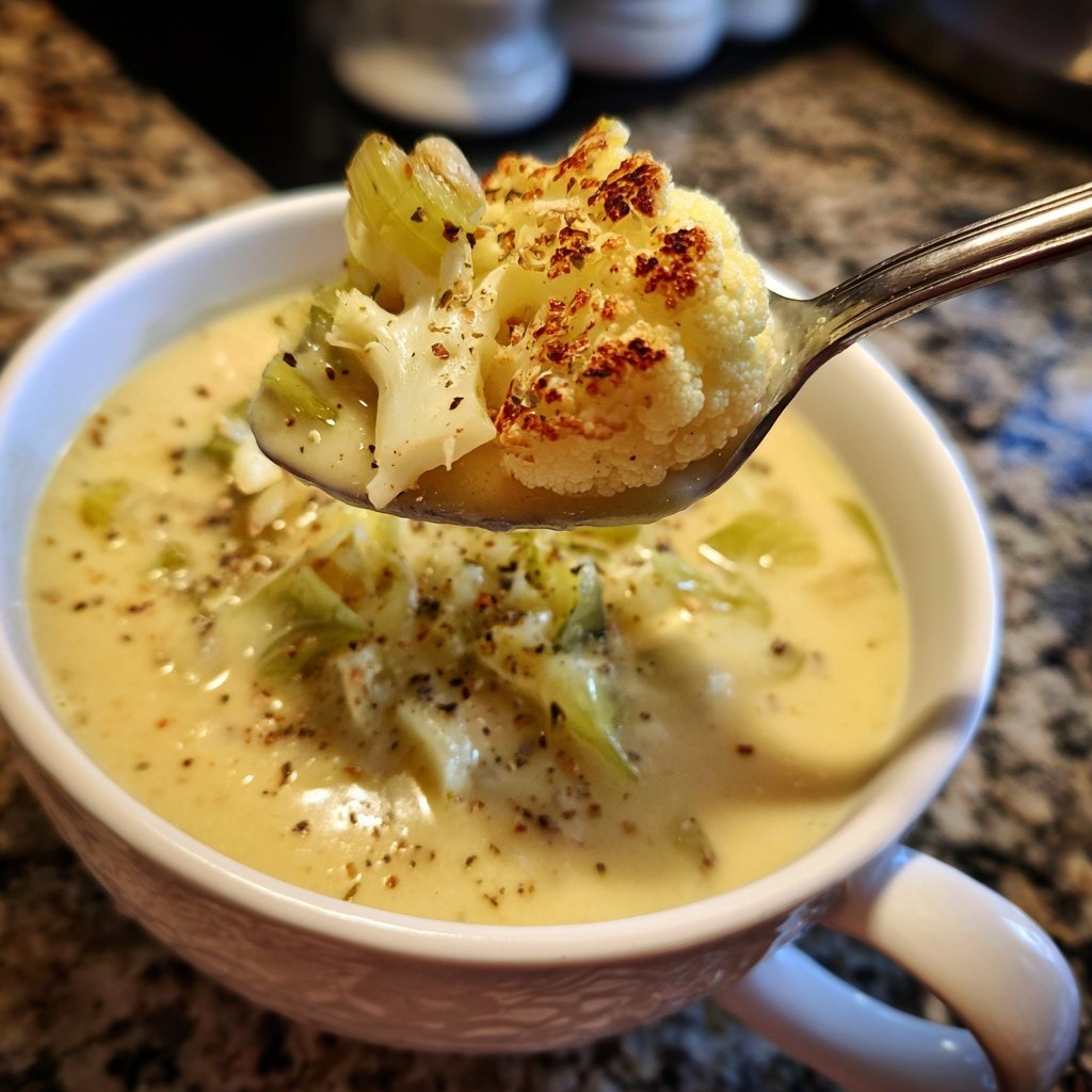 Blumenkohlsuppe mit Lauch