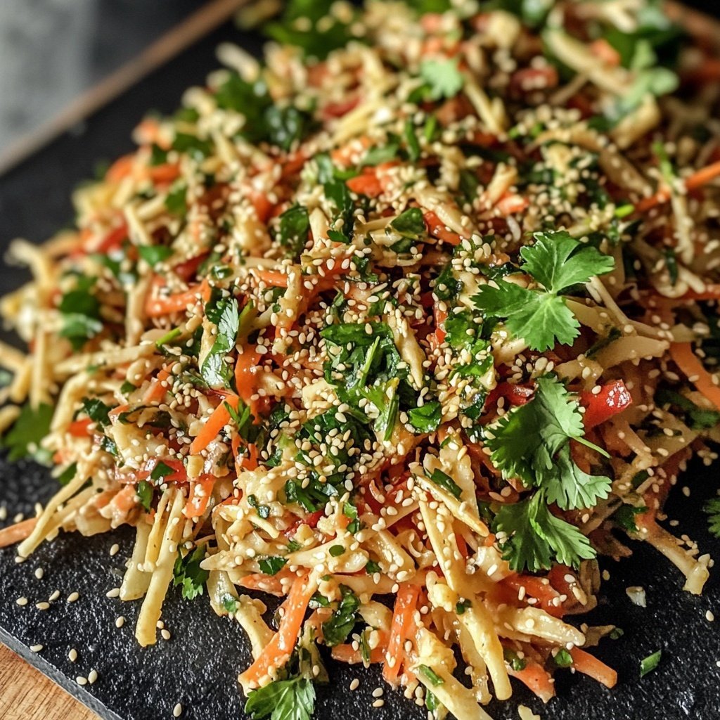 Asiatischer Salat mit Chinakohl & Sesam-Dressing