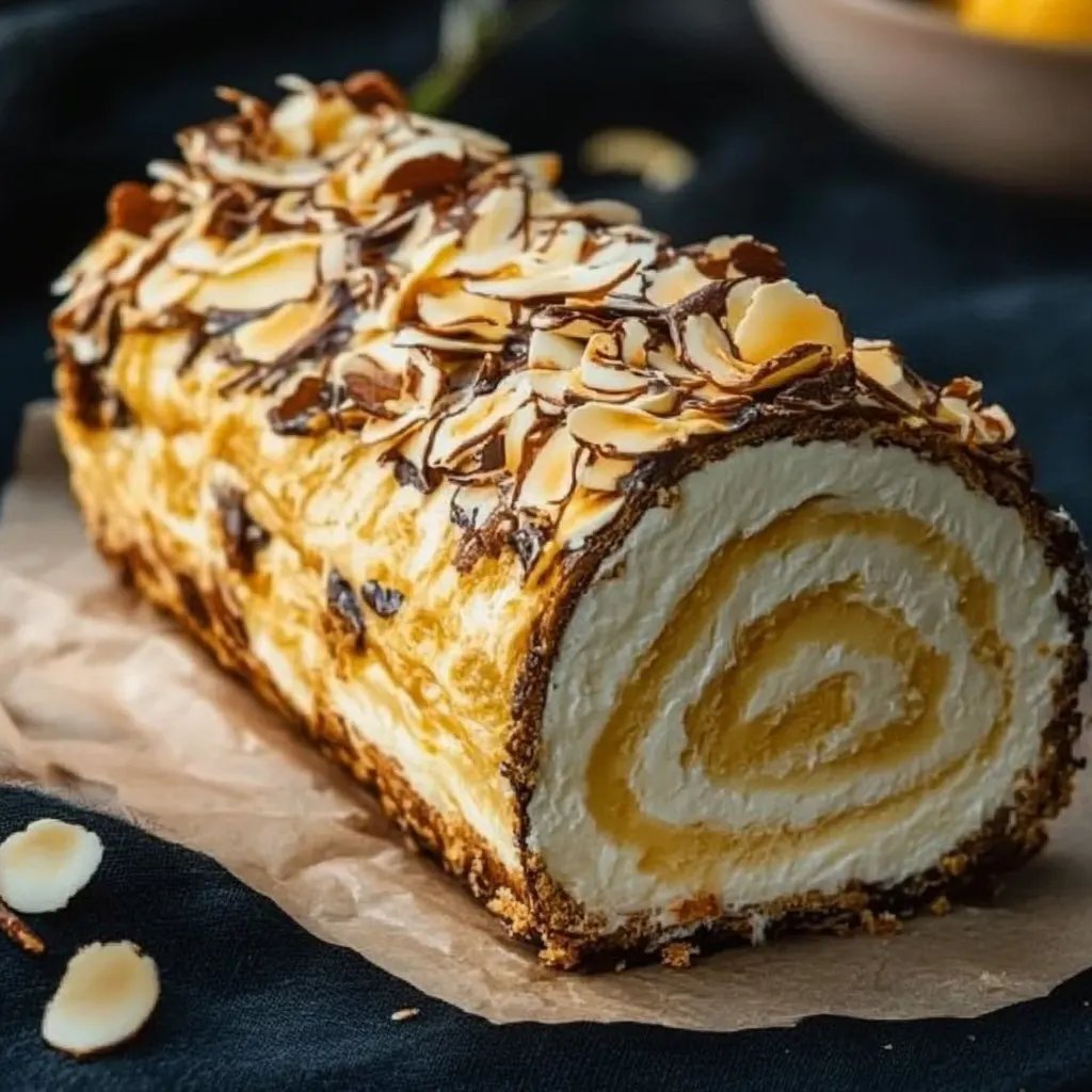 Bienenstich-Biskuitrolle