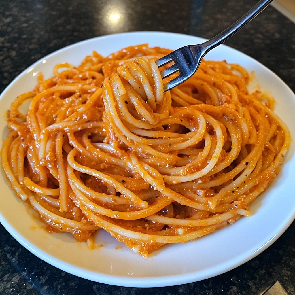 Spaghetti mit Tomaten-Basilikum-Sauce