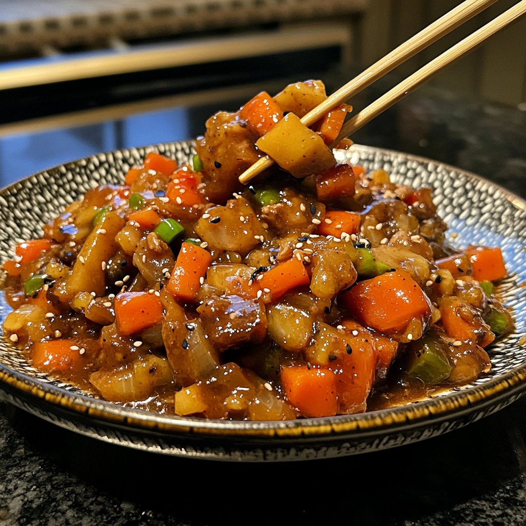 Gemüsepfanne mit Sojasauce