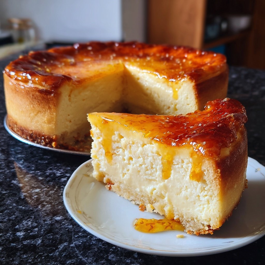 Käsekuchen mit Zitronenfruchtspiegel