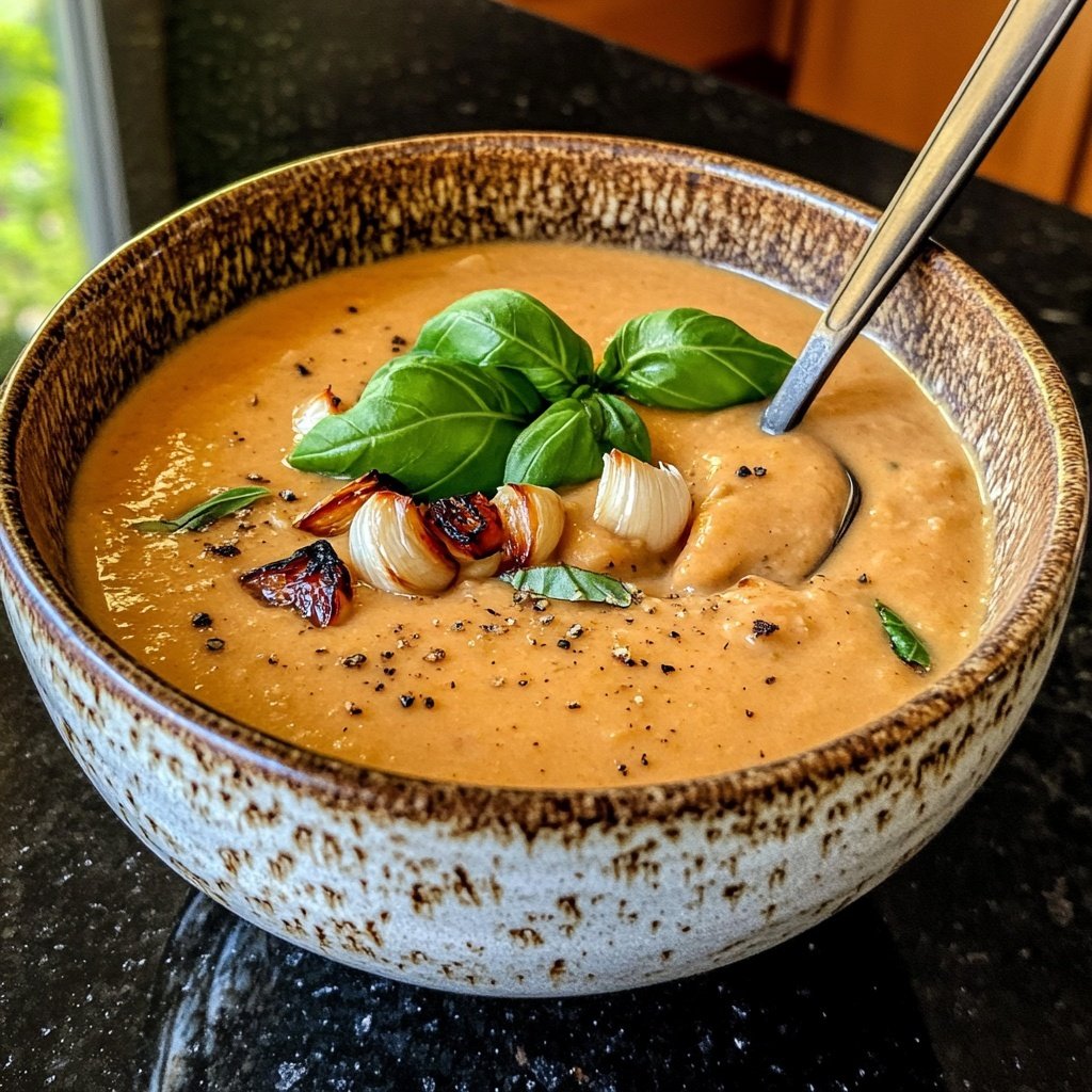 Tomatensuppe mit Knoblauch