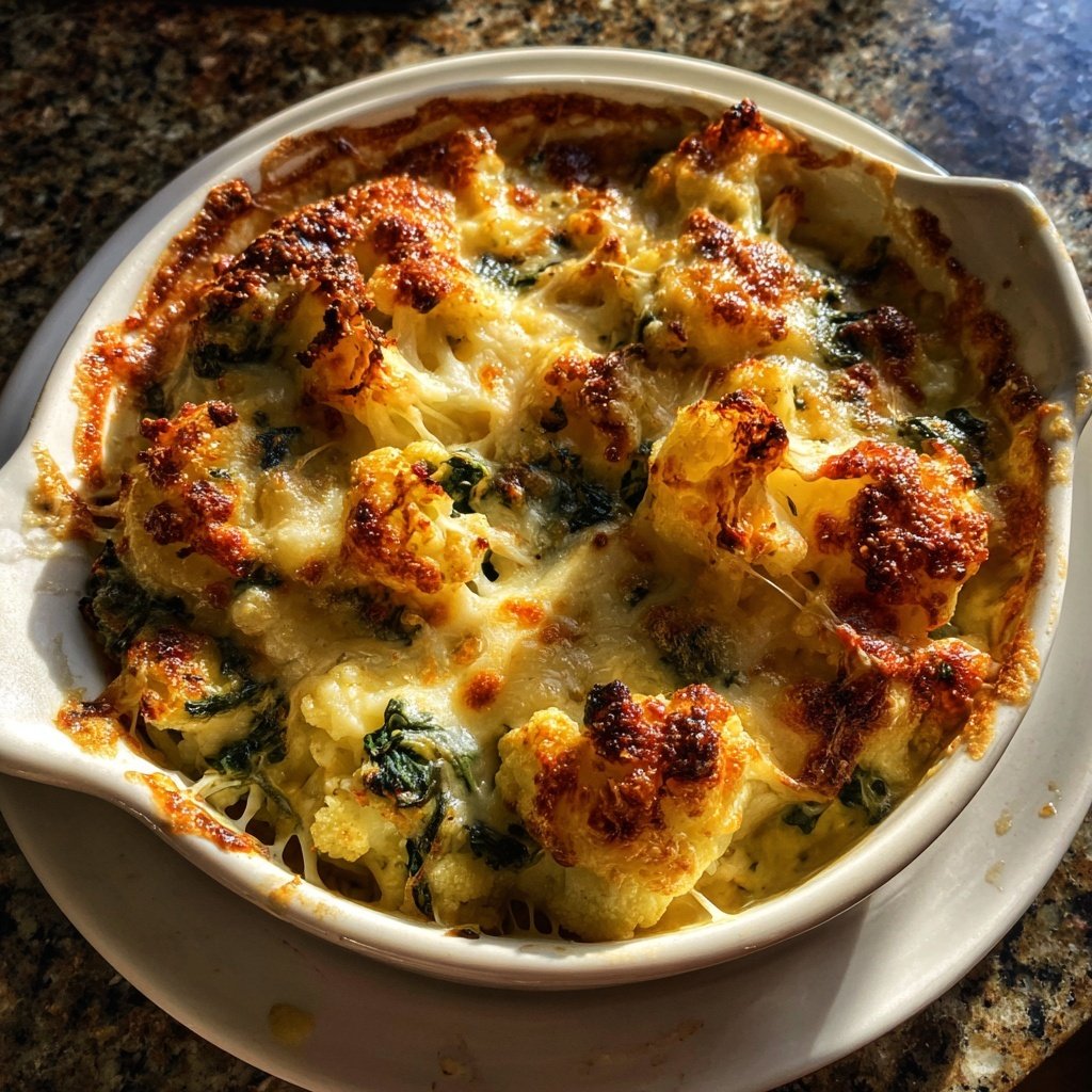 Blumenkohl Auflauf Mit Spinat