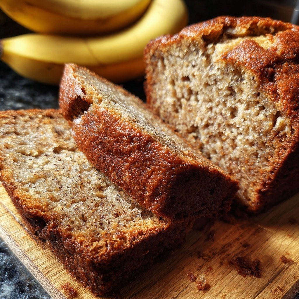 Saftiges Bananenbrot mit reifen Bananen