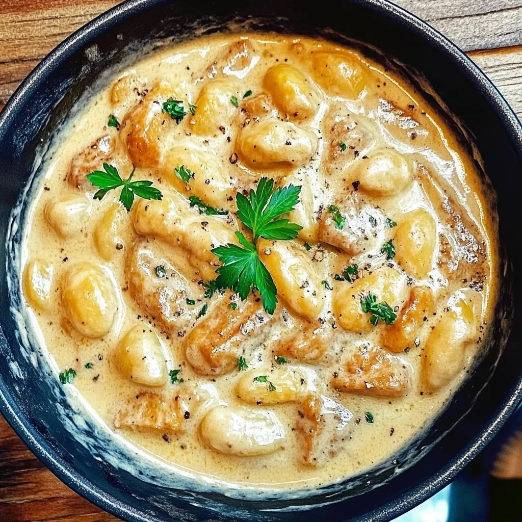 Cremige Gnocchi-Pilz-Pfanne