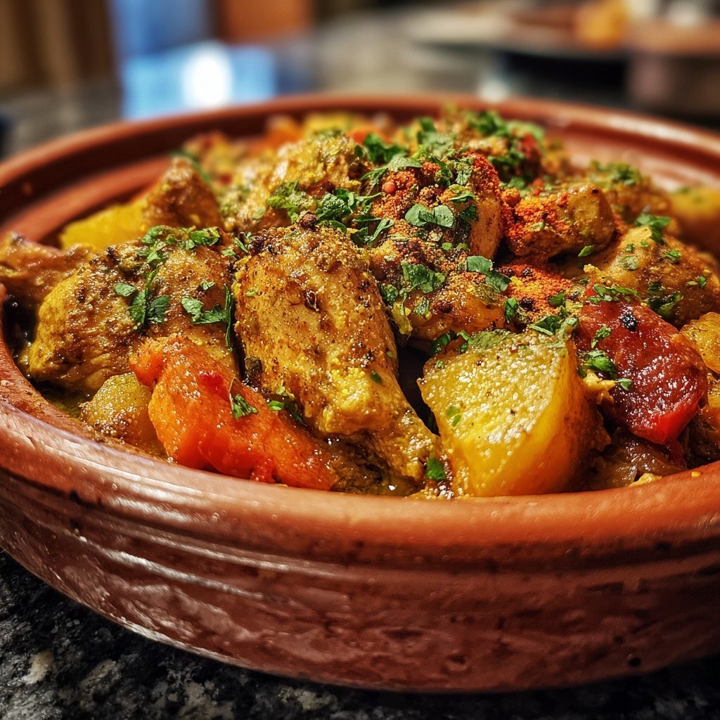 Internationale Küche Marokkanisches Hähnchen-Tagine