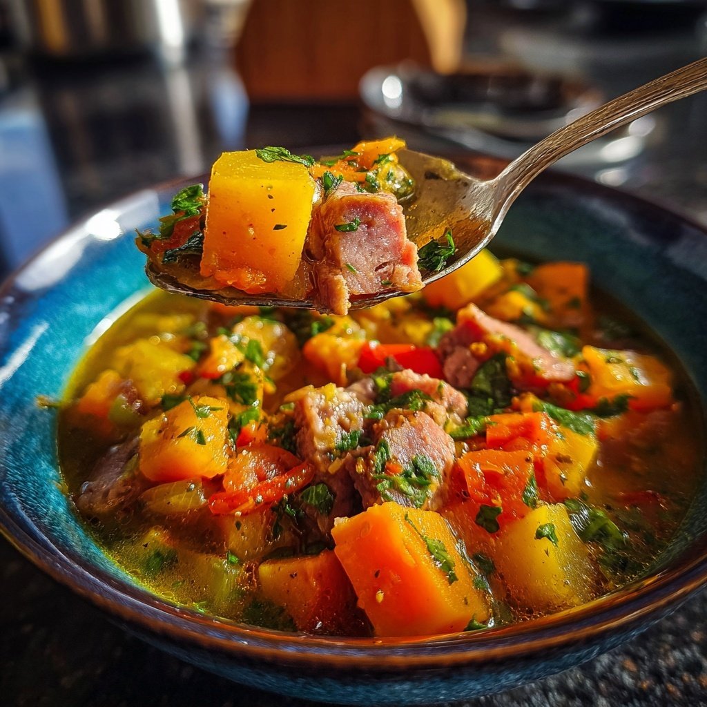 Steckrübeneintopf mit Kasseler - nach Omas Rezept