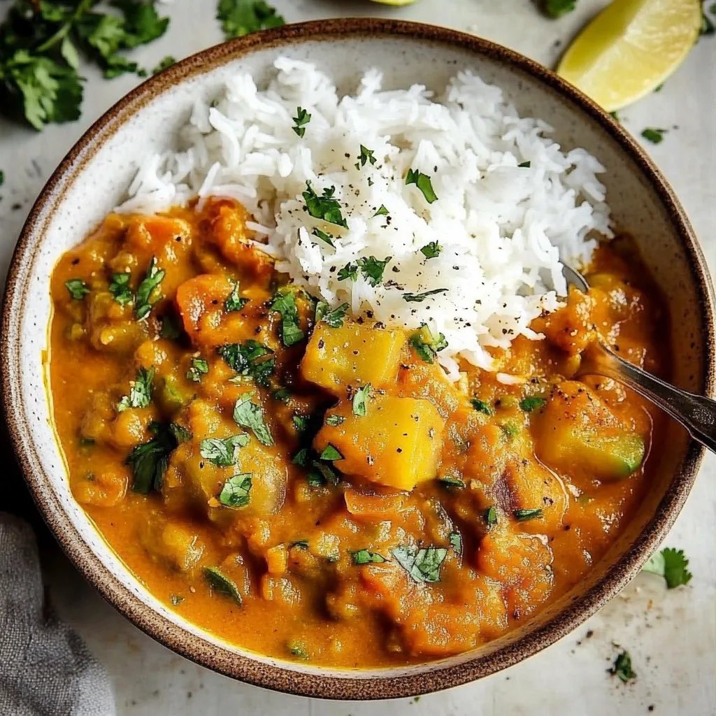 Cremiges indisches Kürbiscurry