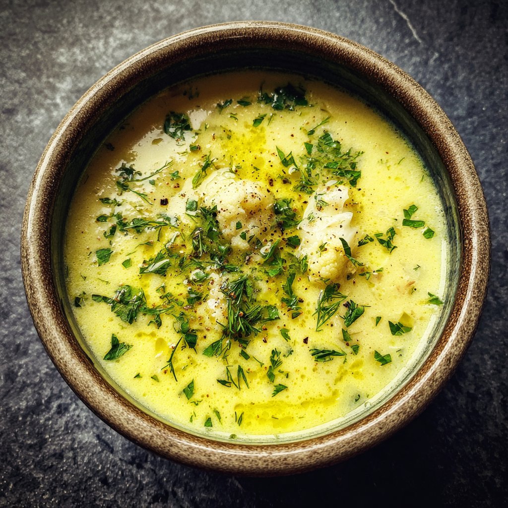 Blumenkohlsuppe mit Zitronenöl