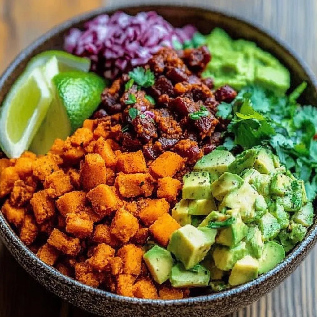 Süßkartoffel Burrito Bowl