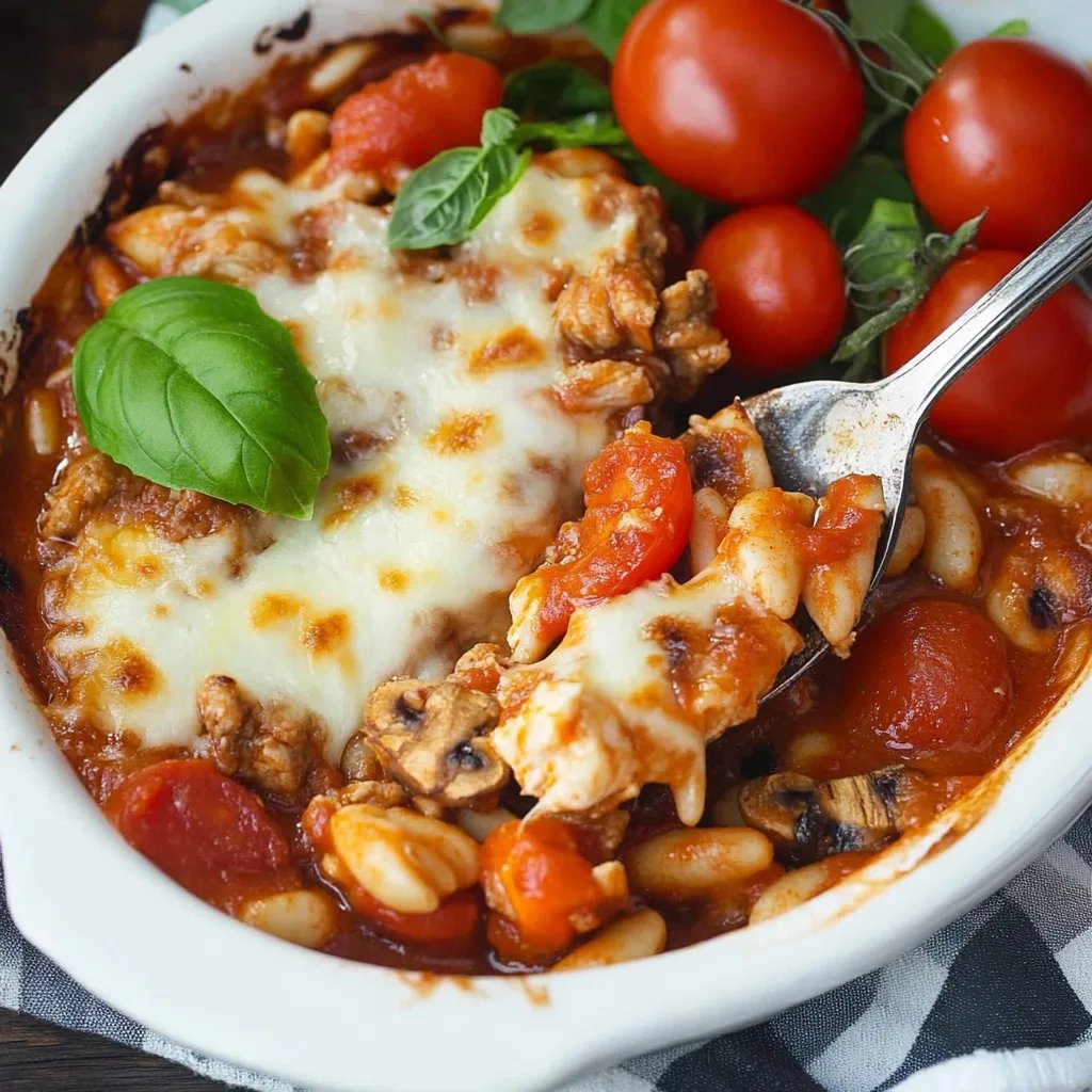 Nudelauflauf mit Hähnchen und Paprika