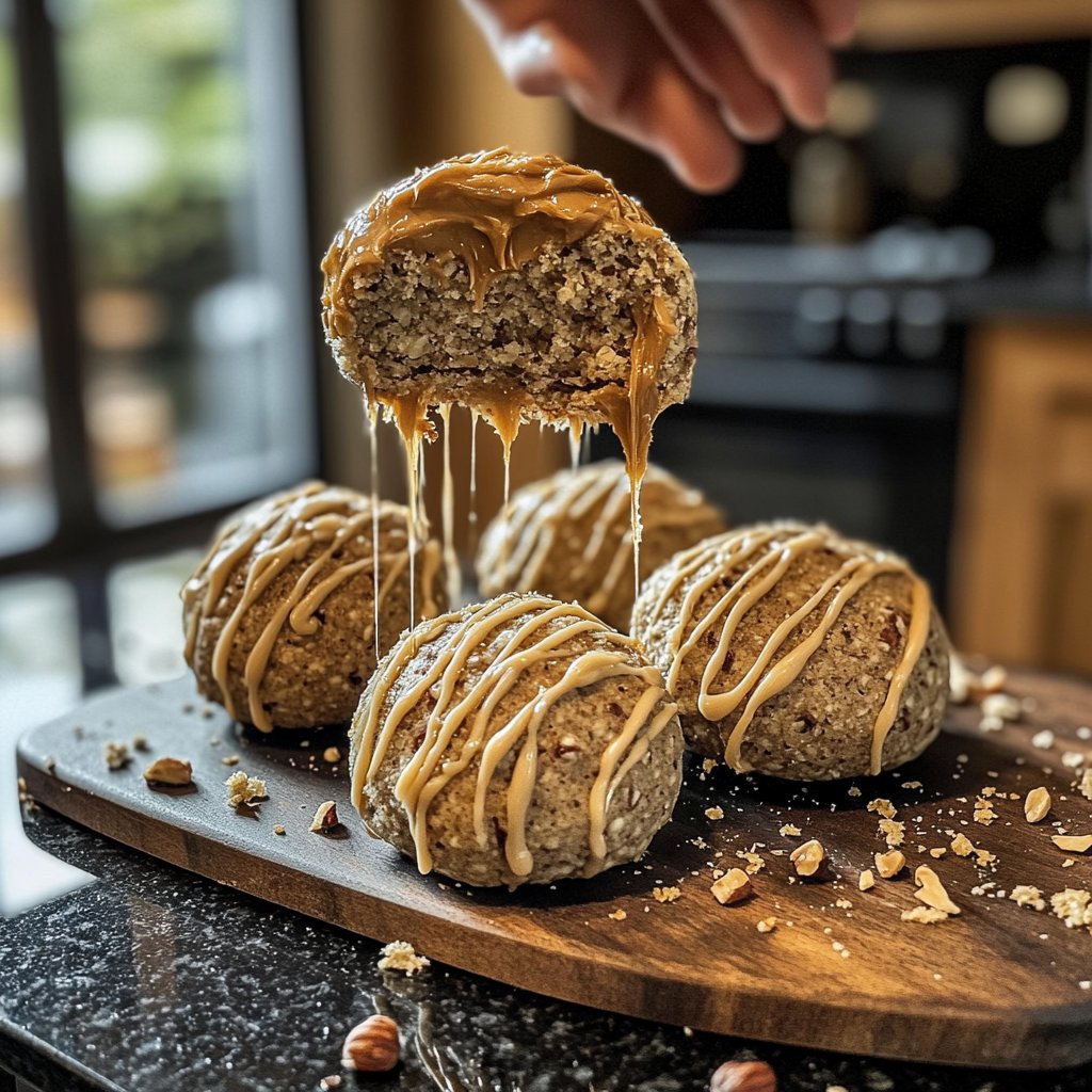 Protein Bällchen mit Haselnussmus