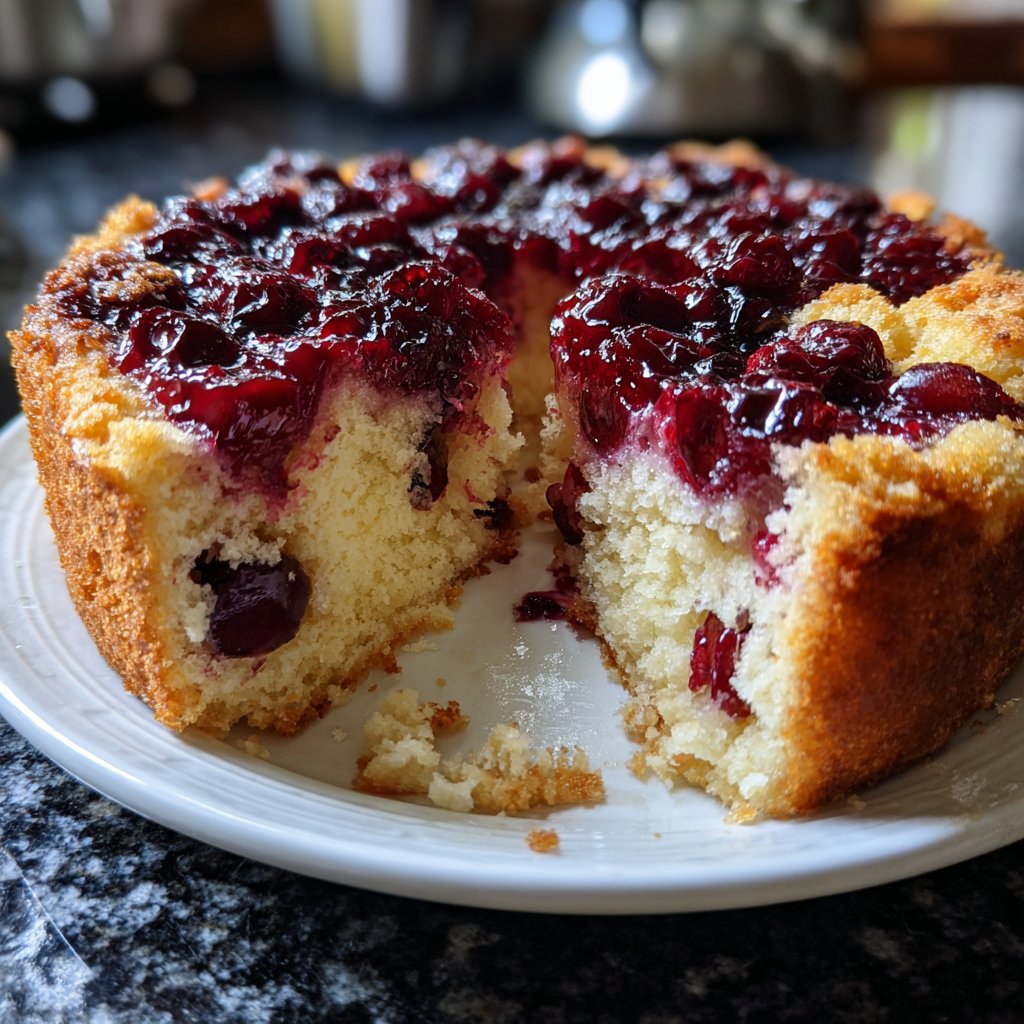 Blechkuchen mit Kirschfüllung
