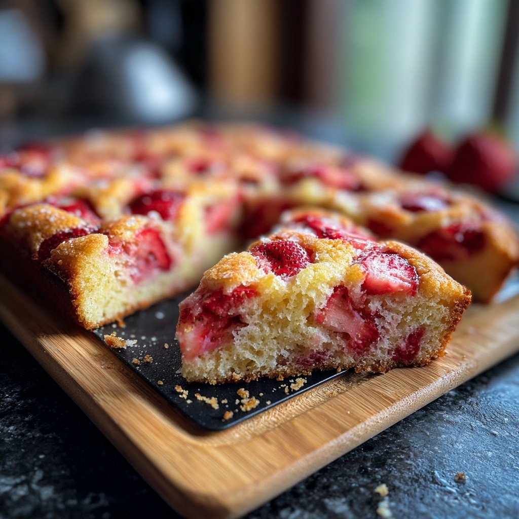 Erdbeer Vanille Rührkuchen