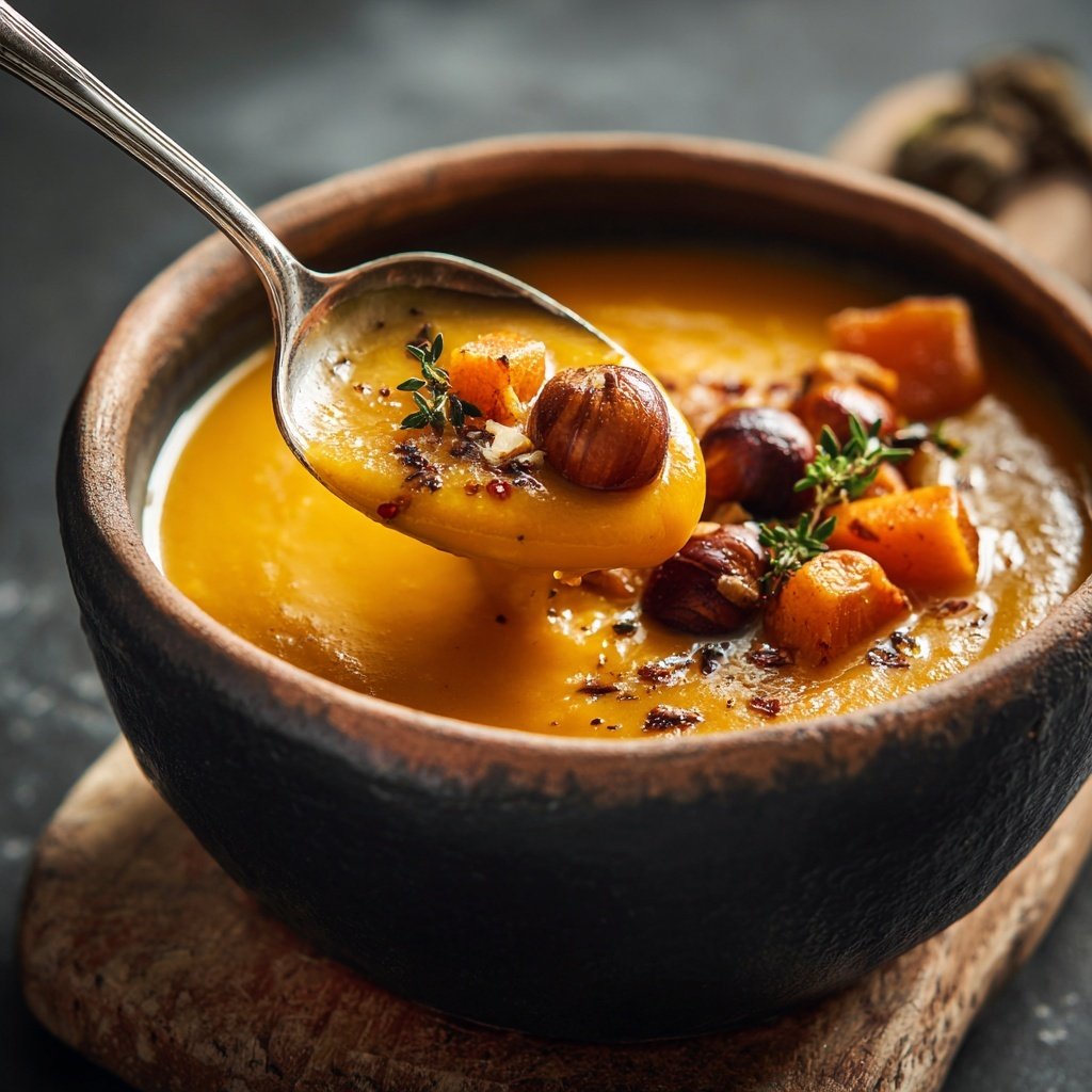 Herzhafte Kürbis-Maronen-Suppe für kalte Abende - ZweiGabeln