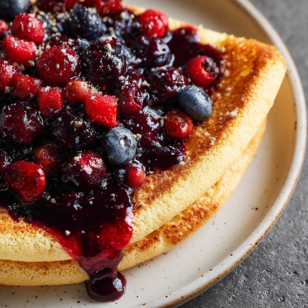 Pfannkuchen mit Beerenkompott